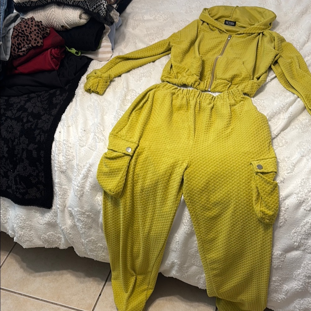 Yellow Relaxed Fit Track Pants